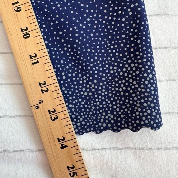 Lululemon Tight Stuff Tight II Crop Leggings Luxtreme Scallop Hem - Blue Size 6 - Picture 15 of 16